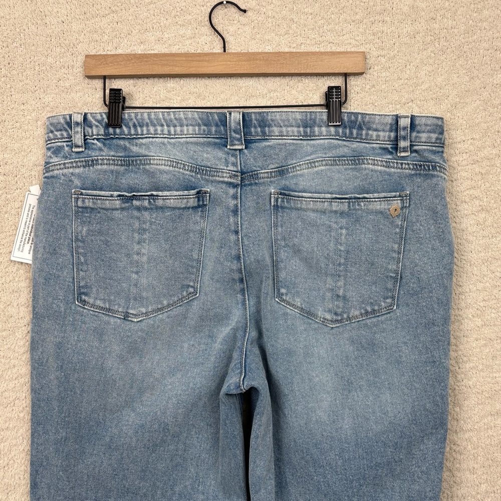 Democracy Jeans Womens 16 Blue Ab Solution High Rise Side Entry Pocket Boyfriend - Picture 10 of 14